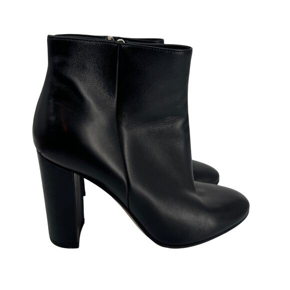 Gianvito Rossi Ankle Boots Almond Toe Leather Ankle Boots Black Size 38.5 - Picture 6 of 12